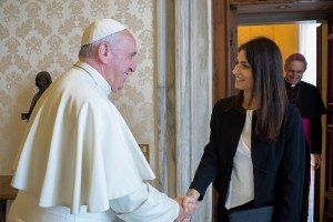 Pope Francis meets Virgina Raggi